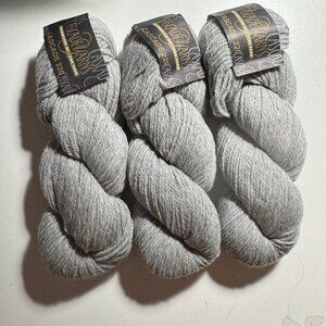 3 Skeins Cascade Yarn 220 100% peruvian highland wool Grey #909